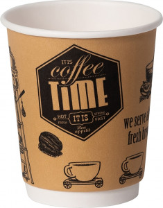 Стакан бумажный Классика-Опт 250 мл Coffee Time